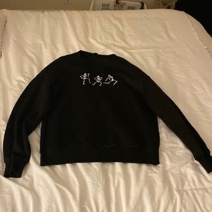 black skeleton sweater